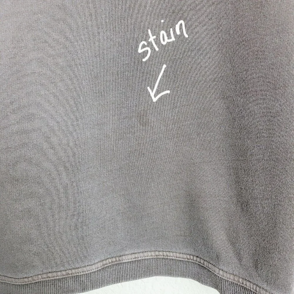 Life Is Good Sz Small Sweatshirt Gray Fleece Lined Crewneck Manufacturer Fading - Picture 7 of 7